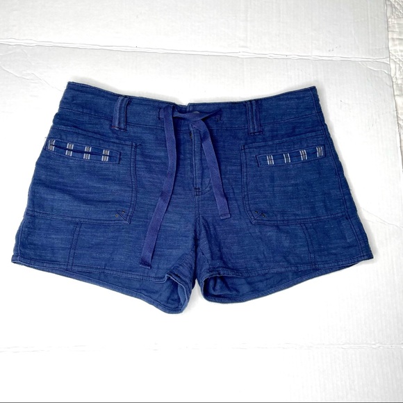Anthropologie Pants - Anthropologie Hei Hei Sand City 3.5” Shorts Women’s 27 Blue Cotton Drawstring